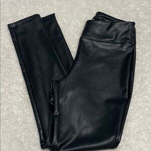 Black Faux Leather Leggings